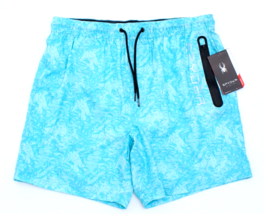 Spyder Swim Blue Splash Brief Lined 7&quot; Swim Trunks Board Shorts Men&#39;s XXL - £42.80 GBP