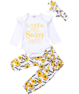 Newborn Baby Girl Floral Clothes Long Pants Outfits Short Sleeve Donuts ... - £16.00 GBP