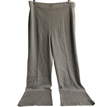 St. John Collection Blue Gray Striped Santana Knit Wide Leg Pants Size 16  $995 - £77.51 GBP