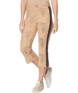 DG2 Downtime Reverse Print Crop Pants  - Taupe Leopard - Size 1X - Women&#39;s - £14.25 GBP