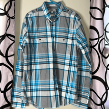 Express extra slim fit, long sleeve, button-down shirt, size extra-large - $18.62