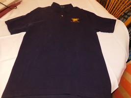 Outer Banks Men&#39;s Short Sleeve Polo Shirt Size L large Black UDT Seal Museum GUC - £12.13 GBP