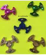 Metálico &amp; Brilla en la Oscuridad Tri Fidget Giradores - £4.80 GBP