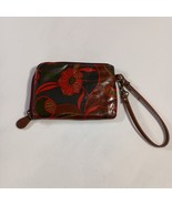 Womens MARIPOSA Wallet Wrist Strap Red Multi Color Floral Pattern Polyvi... - €8,55 EUR