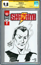 Cgc Ss 9.8 Shazam Signed Original Art Sketch Cover By Jerry Ordway ~ Black Adam - £252.00 GBP