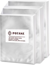 Potane Vacuum Sealer Bags, Heavy Duty Commercial Grade, Precut 150 Gallon 11X16, - £29.52 GBP