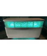 Vintage Neon Buffet Sideboard White Art Deco Glass Block MCM Cabinet 50x... - €1.026,51 EUR