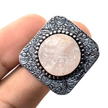 Rose Quartz Rough Gemstone Handmade Fashion Ethnic Ring Jewelry 8&quot; SA 5483 - £3.18 GBP