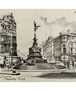 Piccadilly Circus Street View 1901 Victorian London Print Art DWFF10 - $67.90 CAD