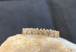 14K Yellow Gold Diamond Ring 2.08g Fine Jewelry Size 5.5 Band Round Prong - £199.79 GBP