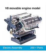 DIY V8 Mini Engine Car Engine Model Can Start The Assembly Model 250+ Parts - $376.13 CAD