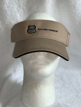 Union Pacific Railroad Building America Visor Hat Mens Womens Adult Tan - $24.70