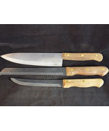 INOX TRAMONTINA KNIFE SET 8&quot; Chef 8&quot; Serrated Carving 6&quot; Boning Stainles... - £20.22 GBP