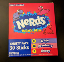Nerds Drink Mix Variety Pack On the Go Sticks Zero Sugar 30-CT SAME-DAY ... - $12.09