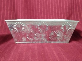 Farmhouse Punched Metal Tray Basket NEW 8&quot; x 3&quot;  - $9.49