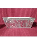 Farmhouse Punched Metal Tray Basket NEW 8&quot; x 3&quot;  - £7.49 GBP
