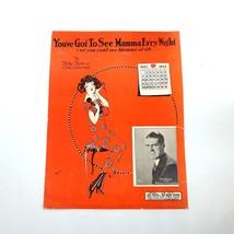 Vintage Sheet Music 1923 You&#39;ve Got To See Mamma Ev&#39;ry Night Voice Piano - £11.00 GBP