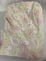 Pottery Barn Kids Full Queen Duvet Cover Paisley w/ Pink Accents - $19.79