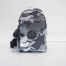 NWT Kipling KI1690 Klynn Sling Backpack Shoulder Bag Polyester Cool Camo Grey109 - £62.54 GBP