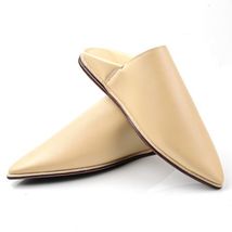 Moroccan Babouche, Beige Leather Babouche,handmade, leather, beige,gifts... - £100.70 GBP