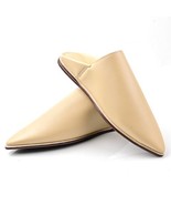 Moroccan Babouche, Beige Leather Babouche,handmade, leather, beige,gifts... - $172.33 CAD