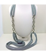 Adami and Martucci Silver Mesh Long Necklace with Silver Links - $1,046.99 CAD