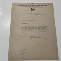 International Association of Oil Field Gas Well And Refinery Workers Let... - $60.75 CAD