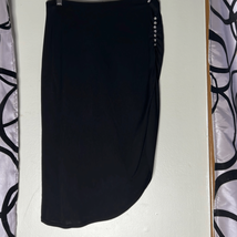 Moda International Crystal Trim Ruching Pencil Skirt In Black - £18.50 GBP