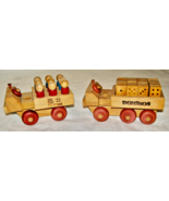 VINT. LOT 0f TWO-MONTGOMERY SCHOOLHOUSE HAND CRAFTED WOODEN-TIC.TAC.TOE+... - $90.80 MXN