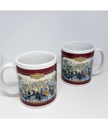 2 Currier and Ives Central Park Winter 1862 Coffee Mugs Ice Skating  - $15.00