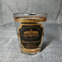 Vintage Culver Shot Glass Mount Vernon Virginia Souvenir 22K Gold USA MCM - $7.75