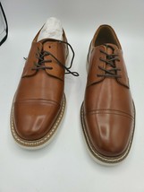 Alfani Men Cap Toe Derby Shoes Tan Leather Marshall SIZE 8M - £35.50 GBP