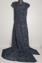 Victorias Secret Womens S Black Gold Label Long Maxi Slip Dress Gown Lingerie - £31.89 GBP