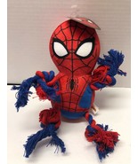 Marvel SPIDERMAN Spider-man Rope Plush Squeeky Dog Pet Puppy Toy - £15.56 GBP