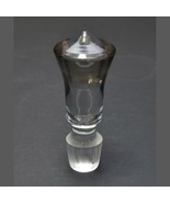 Clear Glass Ball Point Heavy Bottle Stopper Decanter 4 1/2” height Vintage - £17.96 GBP