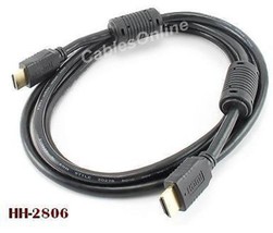 6Ft. Hdmi 28Awg Audio Video Cable / Cord With Ferrites - £21.23 GBP