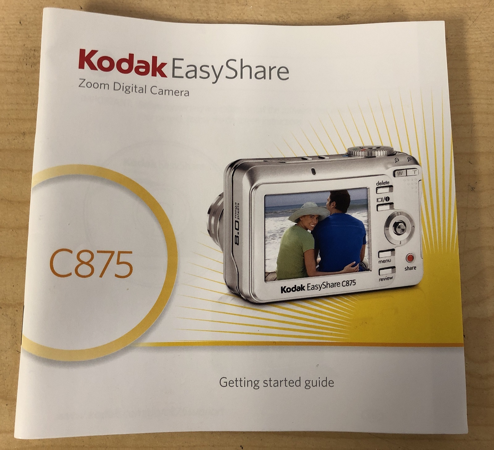 Kodak C875 Digital Camera Manual/User&#39;s Guide - $9.00
