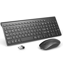 Rechargeable Wireless Keyboard And Mouse Combo- 2.4G Compact Silent Slim Portabl - £54.18 GBP