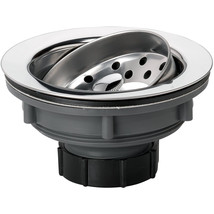 NEW Stainless Steel Clad Kitchen Sink Drain &amp; Strainer Basket 3-1/2&quot; to 4&quot;  - £6.30 GBP