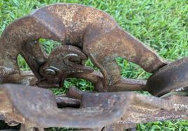 Antique The Ney Mfg. Co. Canton Ohio Cast Iron Hay Adjustable Trolley Carrier image 6