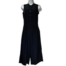 Halogen petite black aleeveless collared Jumpsuit Crop Capri XSP - £23.52 GBP