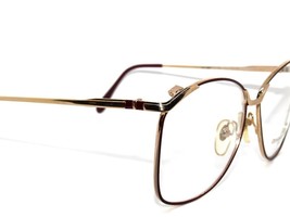 Optique Marquis Women&#39;s Eyeglasses Maroon VL-3 Gold Metal Frame Korea 57... - $19.99