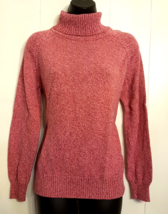 Karen Scott Pink Variegated Turtleneck SWEATER  size Small Stretch Knit ... - $15.77