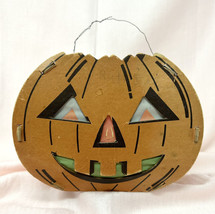 VTG Medium Jack O’Lantern Halloween Pumpkin Double Sided Cardboard Signed Dated - £89.77 GBP