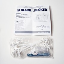 Black &amp; Decker Gizmo Can Opener Mounting Hardware Only w/ Manual for EM100 EM200 - £15.19 GBP
