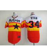 Astros #34 Nolan Ryan Jersey Old Style Uniform Tequila Sunrise - €39,08 EUR