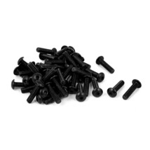 uxcell M5x20mm 10.9 Alloy Steel Button Head Hex Socket Cap Screw Bolt Black 50pc - £15.97 GBP