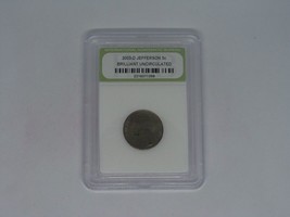INB Certified 2003 D Jefferson 5c Brilliant Uncirculated BU Slabbed Coin Nickel - £9.08 GBP