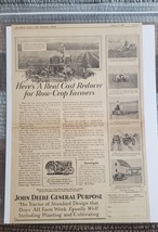 Vintage John Deere Tractor Advertisement 1930 - £16.18 GBP