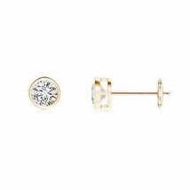 ANGARA Natural Diamond Solitaire Stud Earrings in 14K Gold (HSI2 0.46ctw) - £1,244.09 GBP